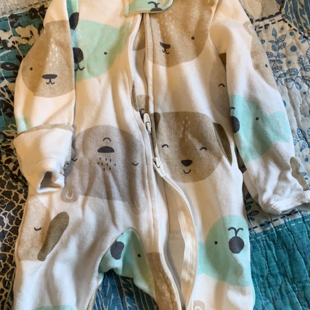 Newborn sleepers footed and hand covers with reverse zippers